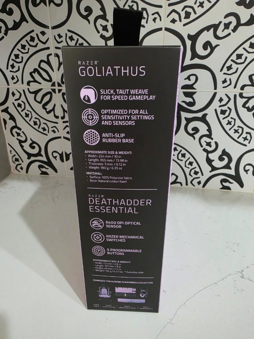 New Razer DeathAdder Essential Goliathus Soft Gaming Mouse Mat Bundle Kuromi - Picture 4 of 7